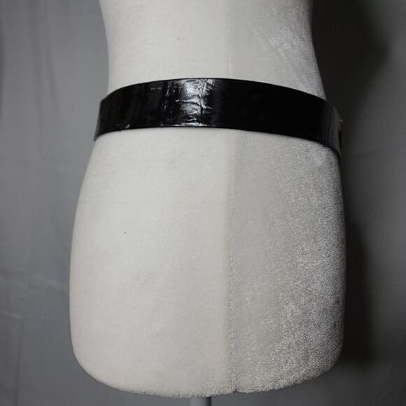 Vintage Morris Moskowitz Black Patent Leather belt - Picture 4 of 16